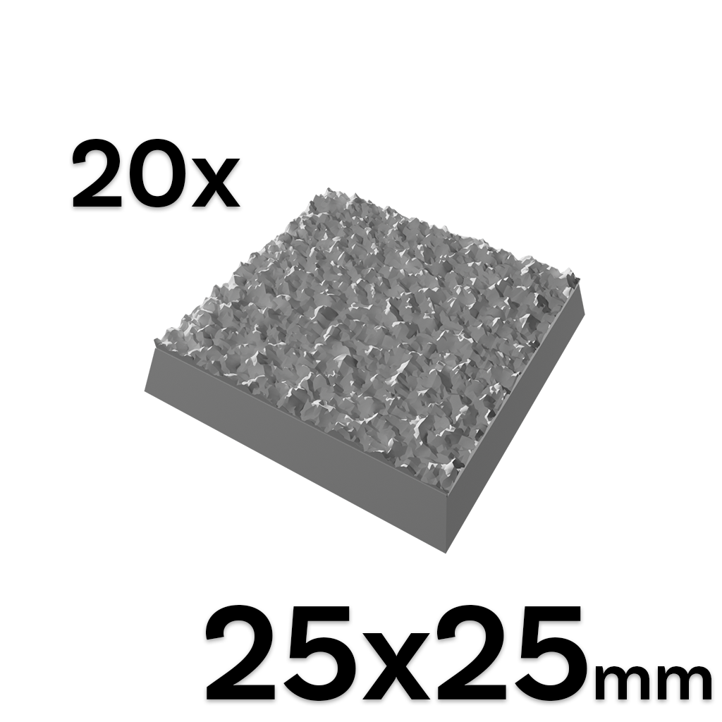 25 x 25mm Desert Square Bases (Set of 20)