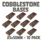 25x50mm Cobblestone Square Bases (Set of 10)