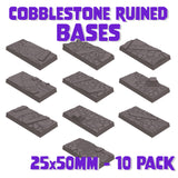 25x50mm Cobblestone Ruins Square Bases (Set of 10)