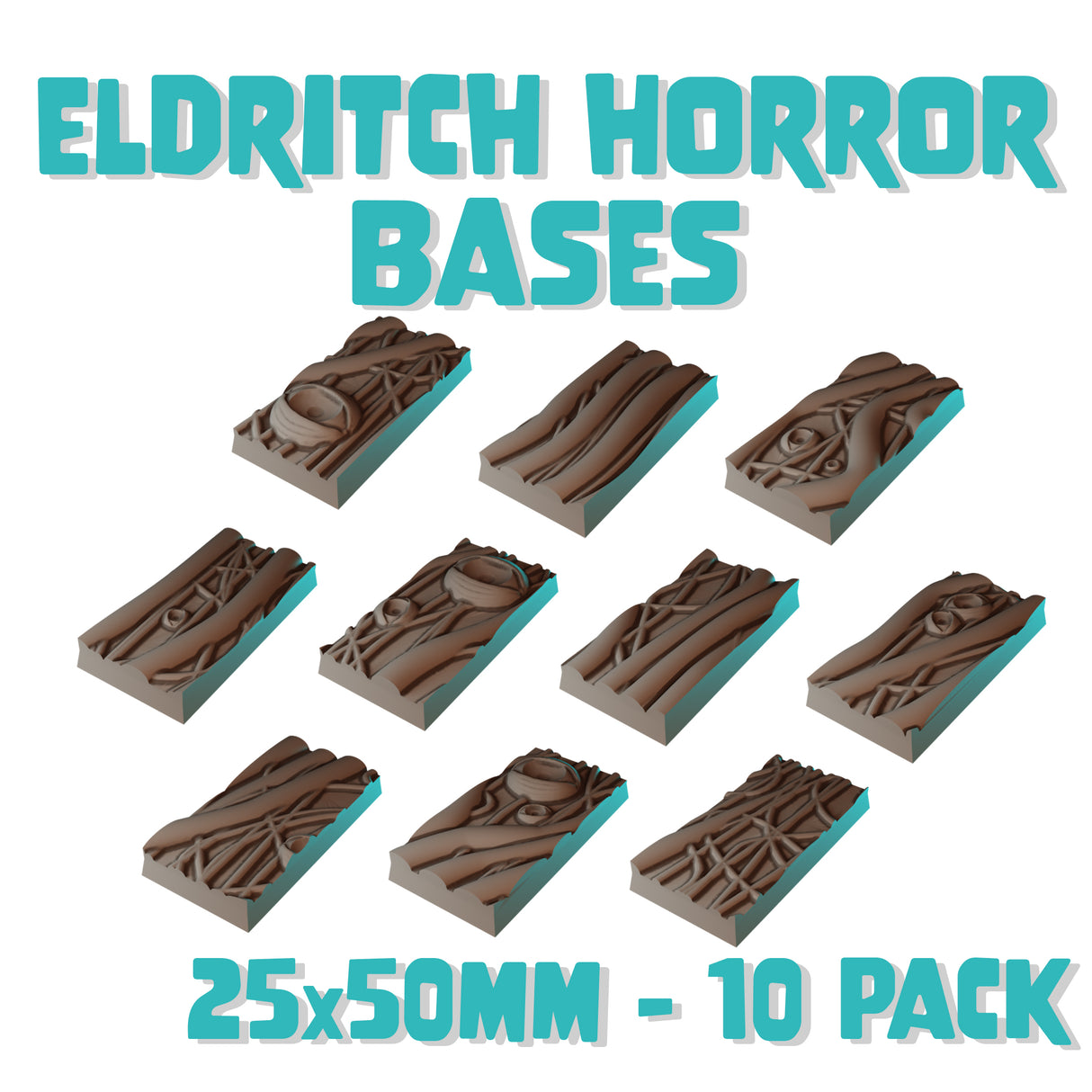 25x50mm Eldritch Horror Square Bases (Set of 10)