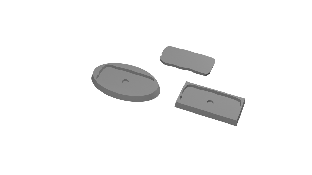 Rank and Flank Untextured Base Adapters (45 STLs)