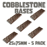 25x75mm Cobblestone Square Bases (Set of 5)