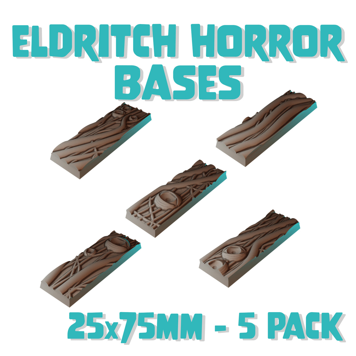 25x75mm Eldritch Horror Square Bases (Set of 5)