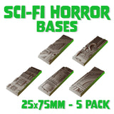 25x75mm Sci-fi Horror Square Bases (Set of 5)