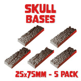 25x75mm Skull Square Bases (Set of 5)