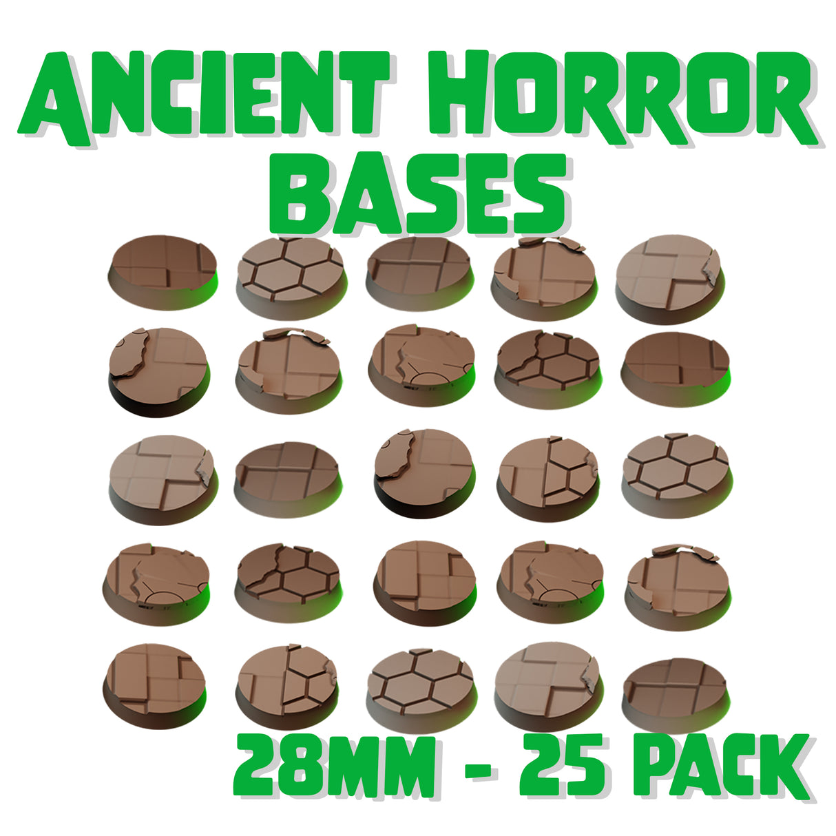 28.5mm Ancient Horror Round Bases (Set of 25)