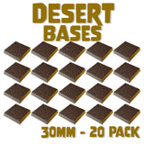 30mm Desert Square Bases (Set of 20)