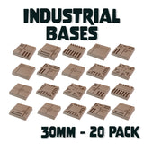 30mm Industrial Square Bases (Set of 20)