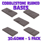 30x60mm Cobblestone Ruined Square Bases (Set of 5)