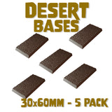 30x60mm Desert Square Bases (Set of 5)