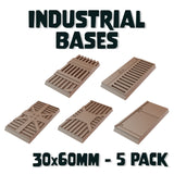 30x60mm Industrial Square Bases (Set of 5)