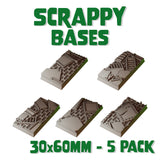 30x60mm Scrappy Square Bases (Set of 5)