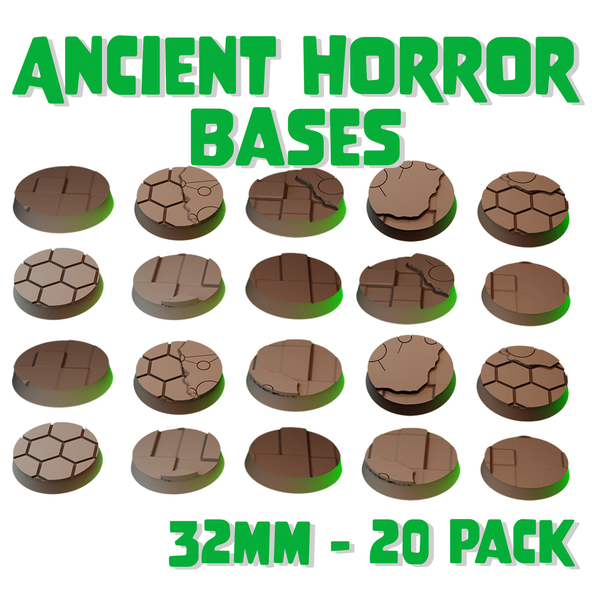 32mm Ancient Horror Round Bases (Set of 20)