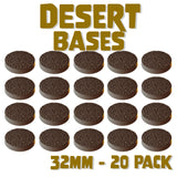 32mm Desert Round Bases (Set of 20)