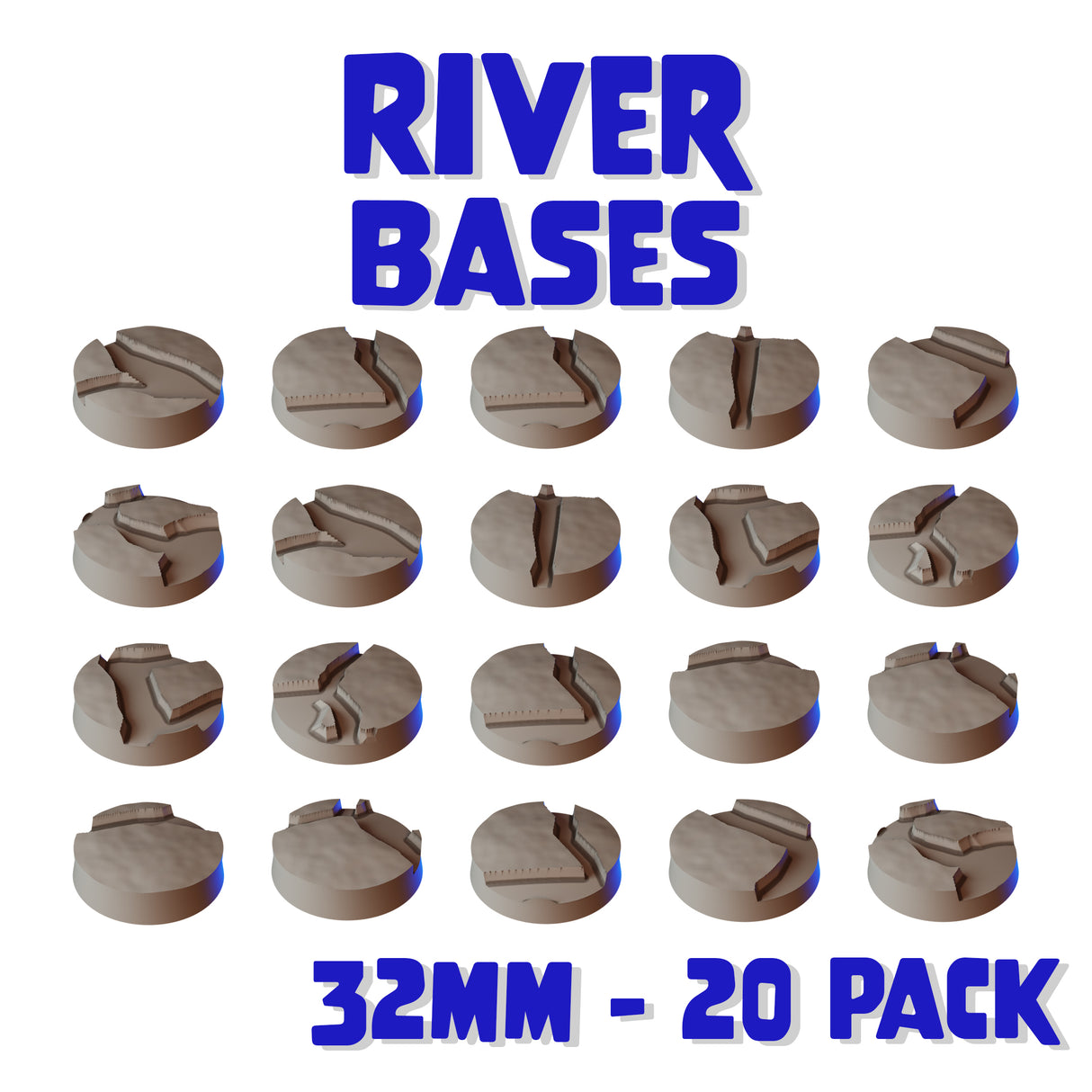 32mm River Round Bases (Set of 20)