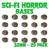 32mm Sci-fi Horror Round Bases (Set of 20)