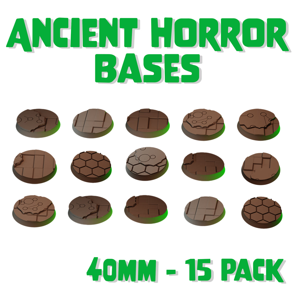 40mm Ancient Horror Round Bases (Set of 15)