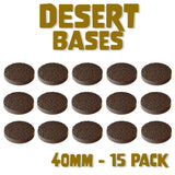 40mm Desert Round Bases (Set of 15)