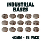 40mm Industrial Round Bases (Set of 15)