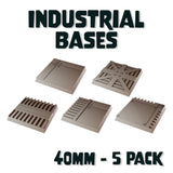 40mm Industrial Square Bases (Set of 5)