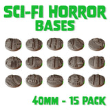 40mm Sci-fi Horror Round Bases (Set of 15)