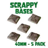 40mm Scrappy Square Bases (Set of 5)