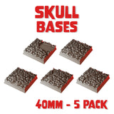 40mm Skull Square Bases (Set of 5)