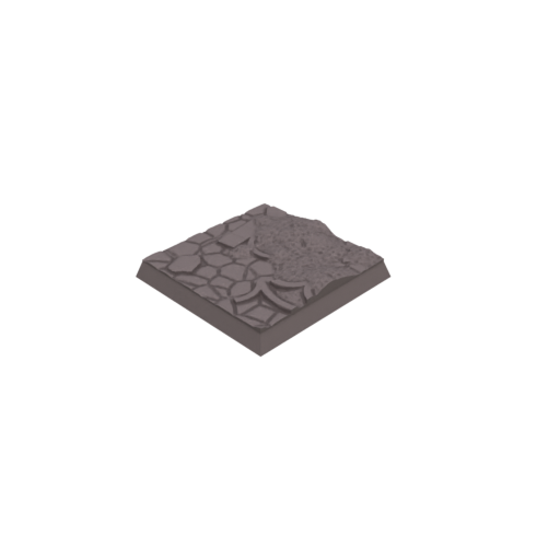 40mm Cobblestone Ruins Square Bases (Set of 5)