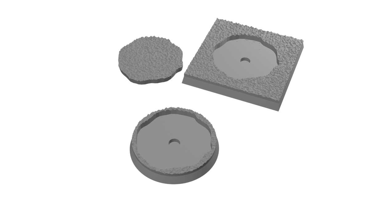 40mm Square to 50mm Round Desert - Rank and Flank Base Adapters