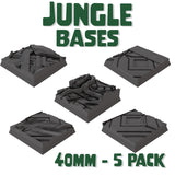 40mm Jungle Square Bases (Set of 5)