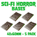 40x60mm Sci-fi Horror Square Bases (Set of 5)