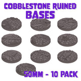 50mm Cobblestone Ruins Round Bases (Set of 10)