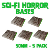 50mm Sci-fi Horror Square Bases (Set of 5)