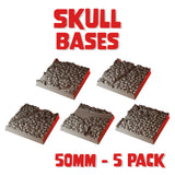 50mm Skull Square Bases (Set of 5)