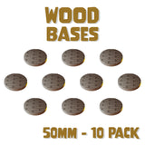 50mm Wood Round Bases (Set of 10)