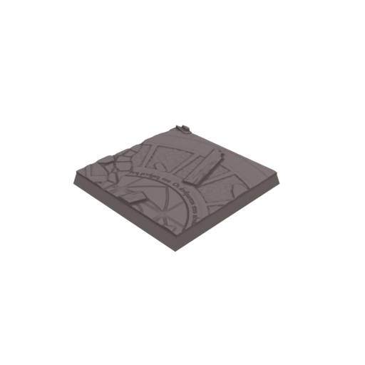 50mm Cobblestone Ruins Square Bases (Set of 5)