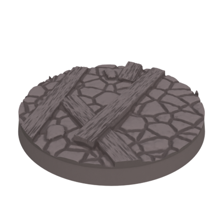 50mm Cobblestone Ruins Round Bases (Set of 10)