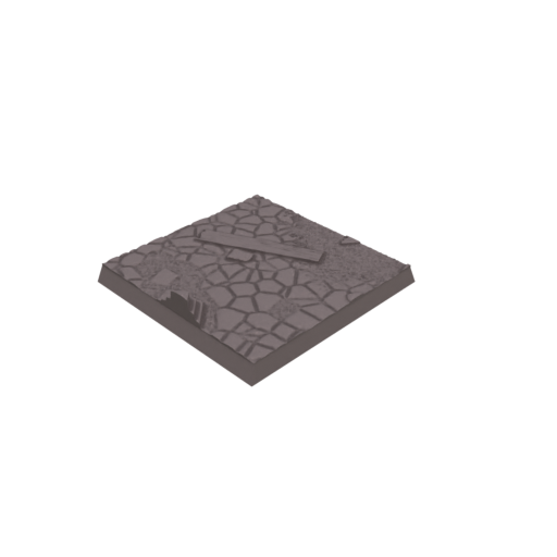 50mm Cobblestone Ruins Square Bases (Set of 5)