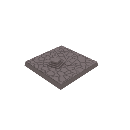 50mm Cobblestone Ruins Square Bases (Set of 5)