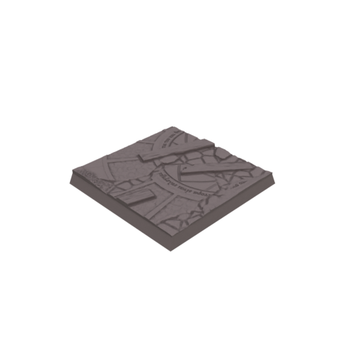 50mm Cobblestone Ruins Square Bases (Set of 5)