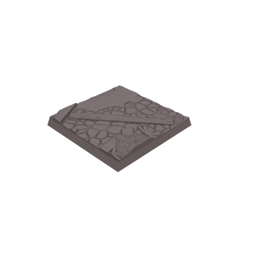 50mm Cobblestone Ruins Square Bases (Set of 5)