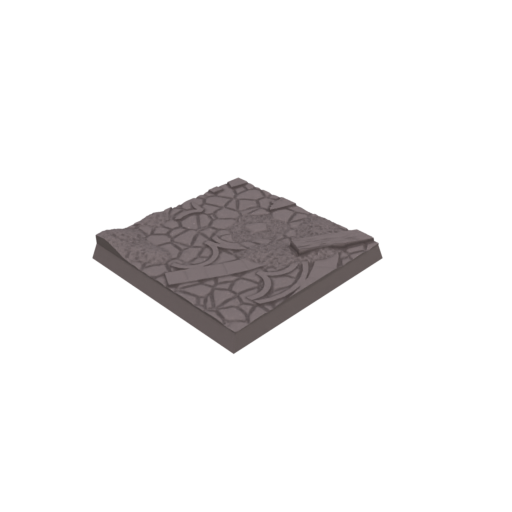 50mm Cobblestone Ruins Square Bases (Set of 5)