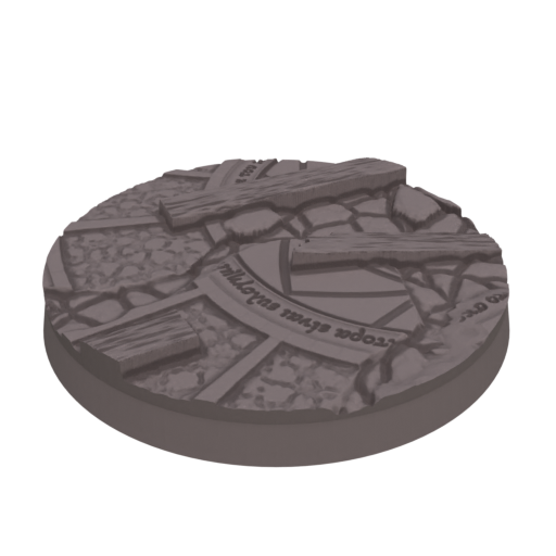 50mm Cobblestone Ruins Round Bases (Set of 10)