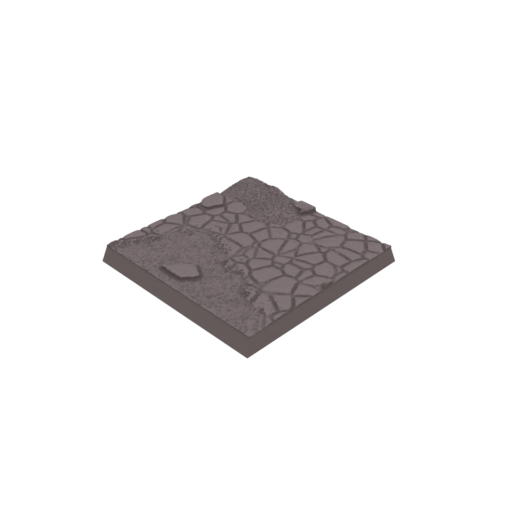 50mm Cobblestone Ruins Square Bases (Set of 5)