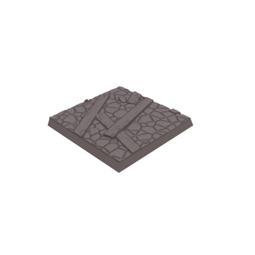 50mm Cobblestone Ruins Square Bases (Set of 5)