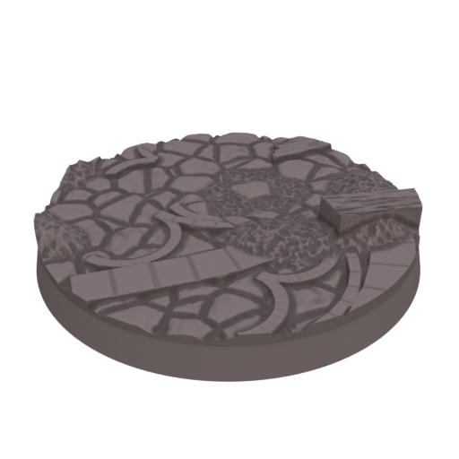 50mm Cobblestone Ruins Round Bases (Set of 10)