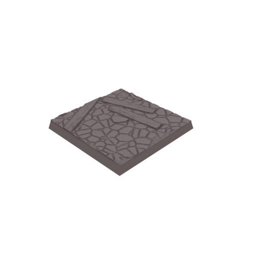 50mm Cobblestone Ruins Square Bases (Set of 5)