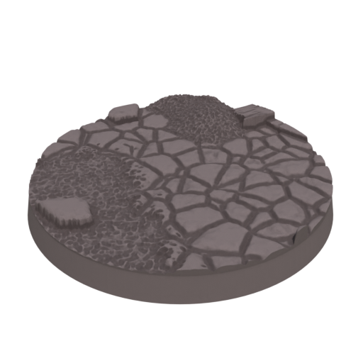 50mm Cobblestone Ruins Round Bases (Set of 10)