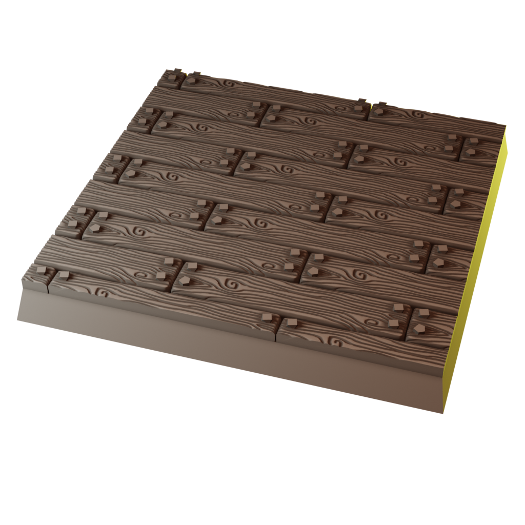 50mm Wood Square Bases (Set of 5)