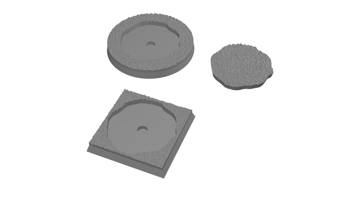 50mm Square to 40mm Round Desert - Rank and Flank Base Adapters